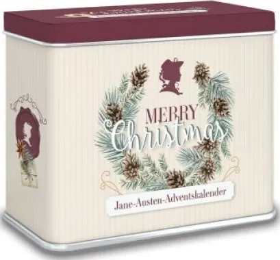 Merry Christmas - Adventskalenderbox (Metalldose mit 24 Karten) - Jane-Austen-Adventskalender