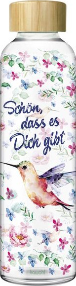 Glasflasche "Schön, dass es Dich gibt" - Fassungsvermögen 0,5 l