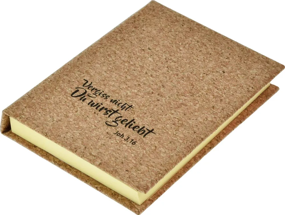 Vergiss nicht: Du wirst geliebt - Haftnotiz-Set - in Korkumschlag
