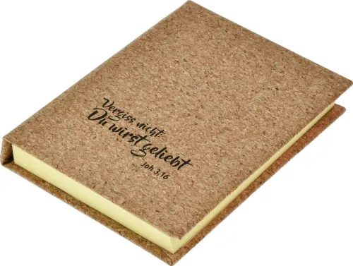 Vergiss nicht: Du wirst geliebt - Haftnotiz-Set - in Korkumschlag