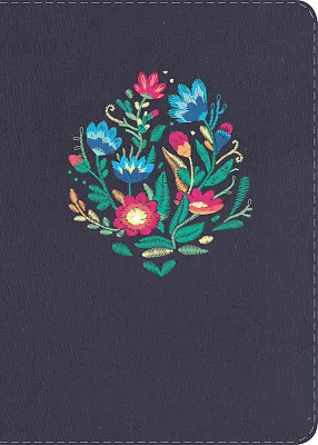 Spanisch, Bibel Reina Valera 1960, Grosschrift, Leineneinband mit Blumen,Griffregister