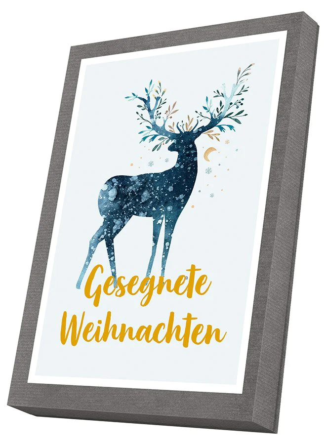 Gesegnete Weihnachten - Faltkarten im Schmuckkarton - 10 Faltkarten mit weißen Umschlägen