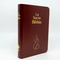 Italienisch, Bibel Nuova Riveduta, Mini, Fibroleder, Gebunden, Goldschnitt, Rot