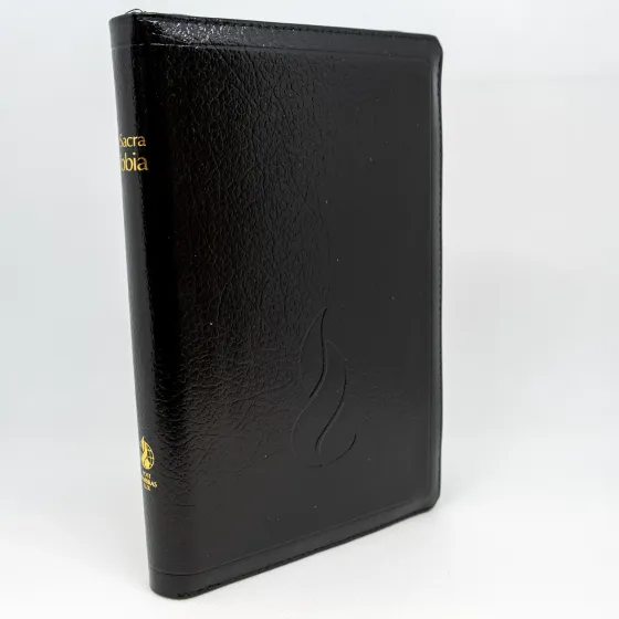 Italienisch, Bibel Nuova Riveduta, Fibroleder, Goldschnitt, Griffregister, Reissverschl., Schwarz