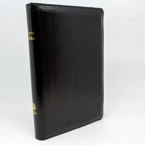 Italienisch, Bibel Nuova Riveduta, Fibroleder, Goldschnitt, Griffregister, Reissverschl., Schwarz