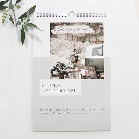 Geburtstagskalender - Wie schön, dass es euch gibt